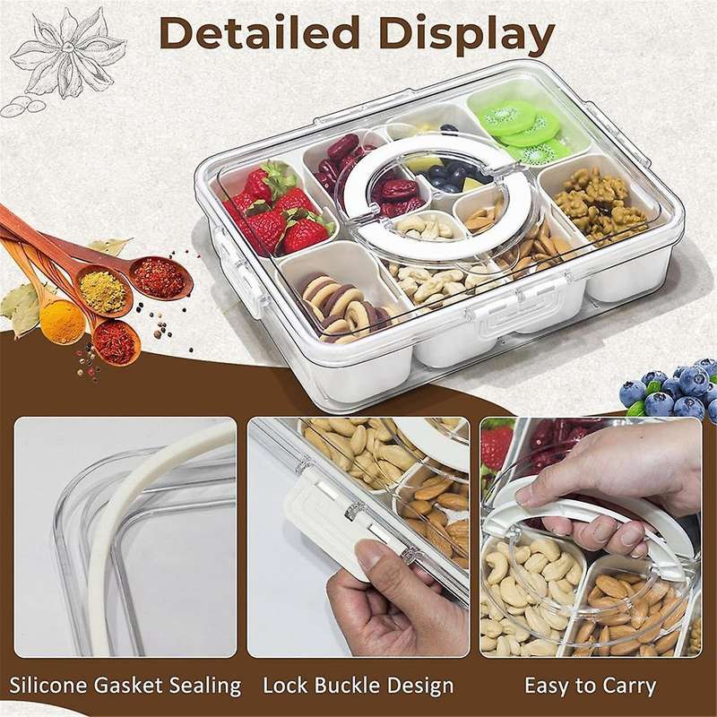Spice Compartment Storage Box, Kitchen Household Storage, Spice Storage Box