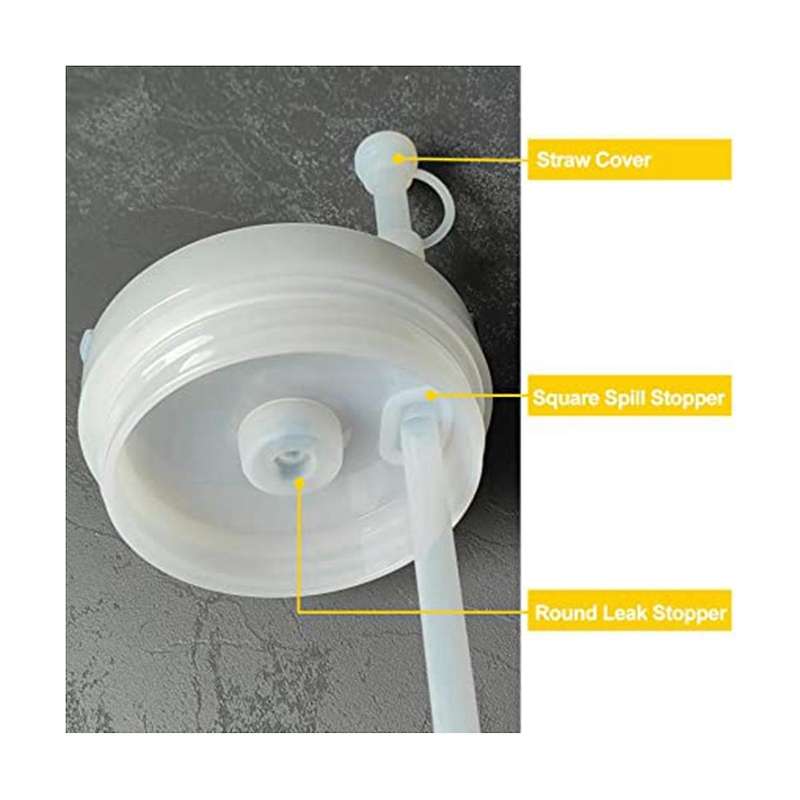 Spill Proof Stopper, for 1.0 40oz/ 30oz, Including 2 Straw Cover Cap, 2 Spill Stopper and 2 Leak St