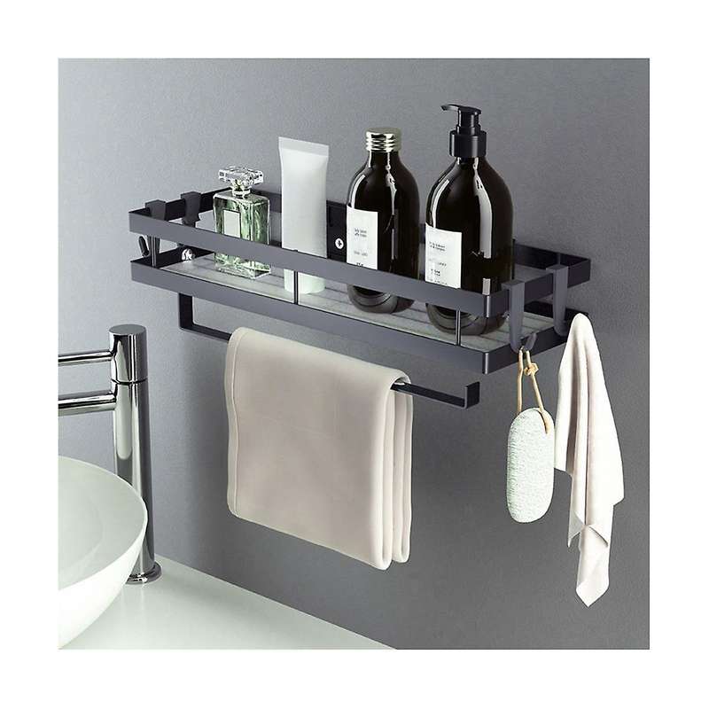 Spice Rack, Hanging Spice Rack with Kitchen Roll Holder and 4 Hooks, Kitchen Organizer Drawer, Kitc