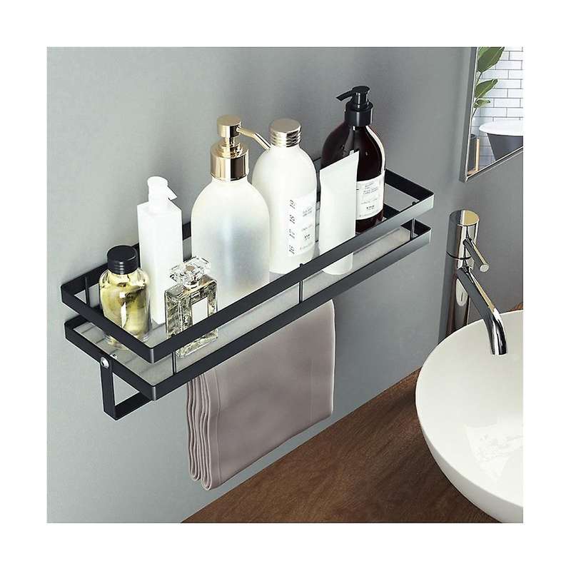 Spice Rack, Hanging Spice Rack with Kitchen Roll Holder and 4 Hooks, Kitchen Organizer Drawer, Kitc
