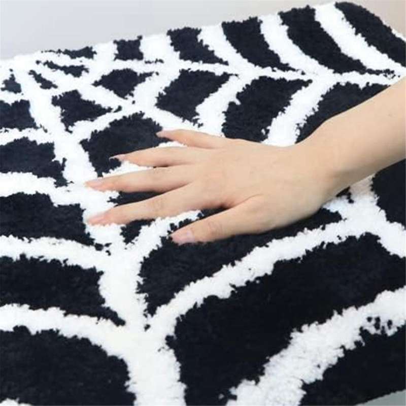 Spider Web Bath Mat Halloween Rug Bathroom Decor Gothic Home Decor Witchy Horror Goth Room Rugs Goth