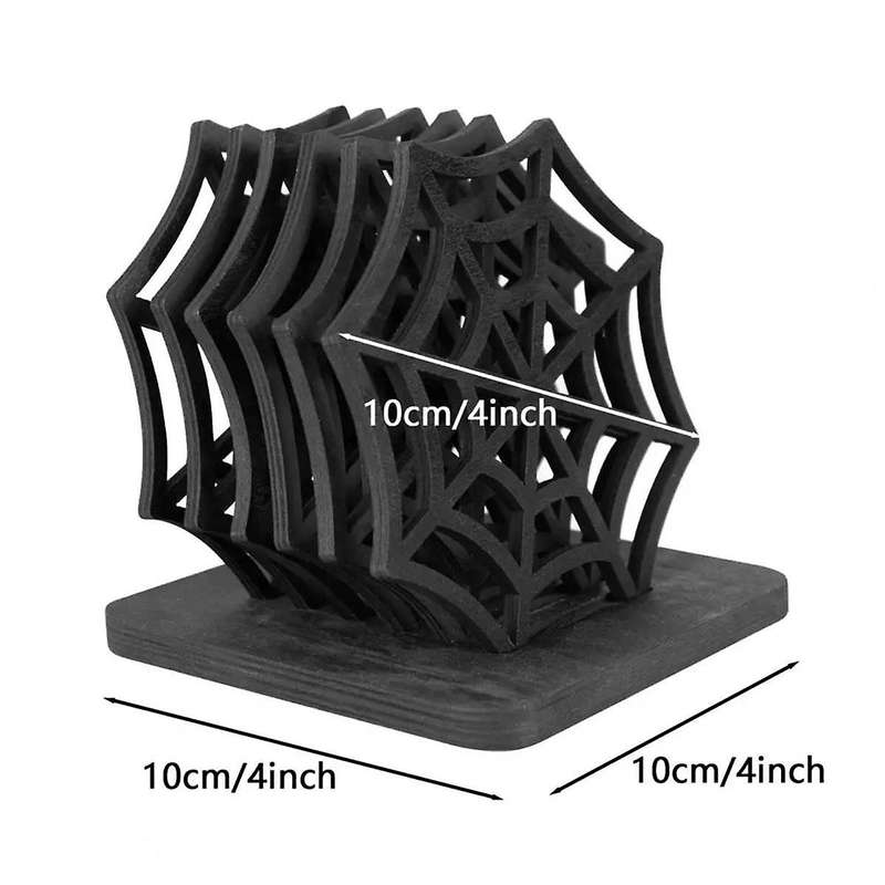 Spider Coaster Table Decor Spooky Spider Web Coasters Festive Halloween Table Placemats for Home Dec
