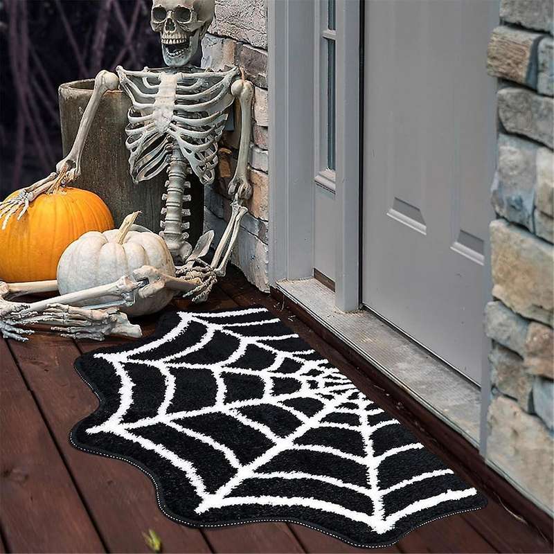 Spider Web Bath Mat Halloween Bath Mat Non- Rugs Spiderweb Rug Doormat Floor Mat Carpet Rug Home Ba