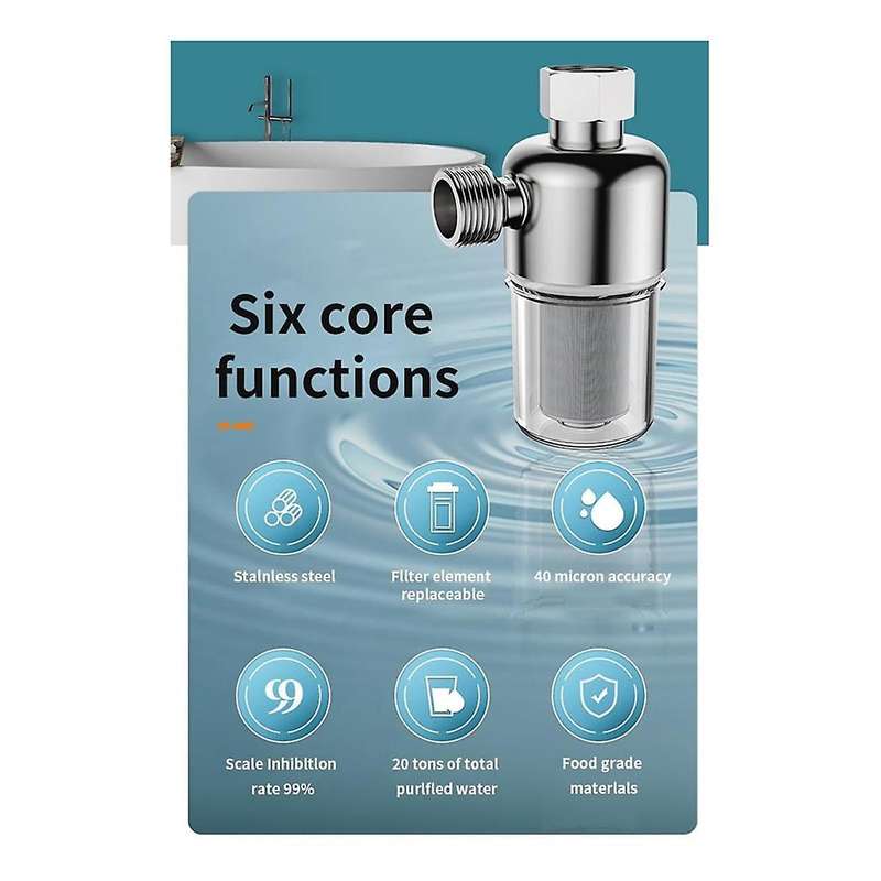 Spin Down Sediment Filter, Reusable Sink Water Filter, for Water Heater Washing Machine Dishwasher