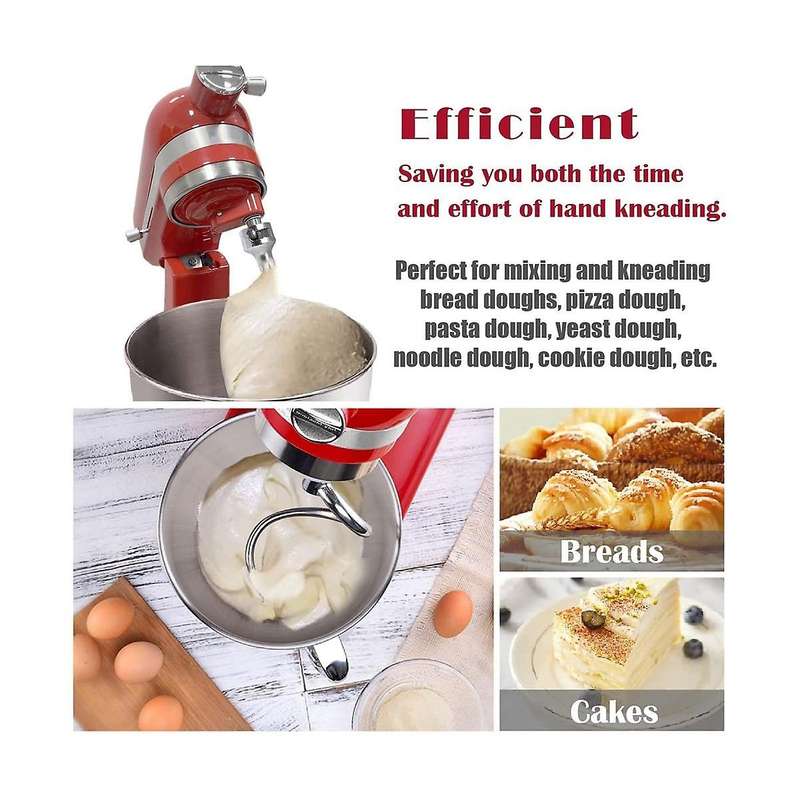 Spiral Dough for 4.5-5 Quart -Head Stand Mixer, Dough Replacement for Attachment