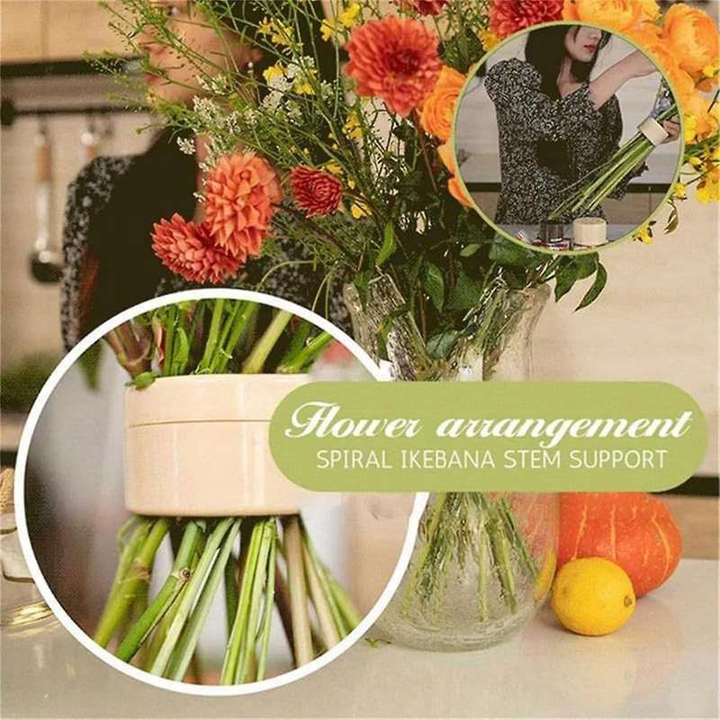 Spiral Stem Support Plastic Flower Insertion Tool Floral Design Spin Flower Tube 2 Pack
