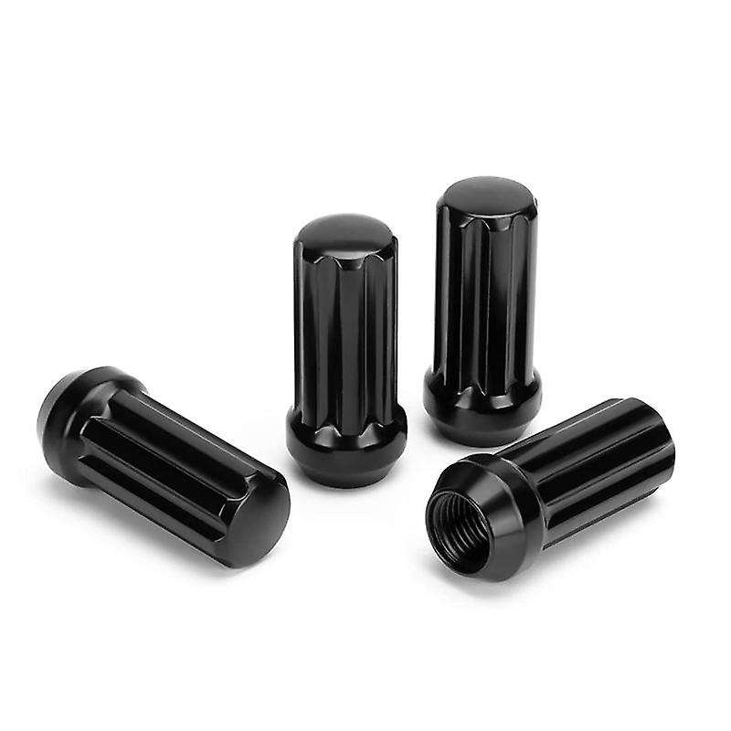 Spline Drive Awl Acorn Cone Lug Nuts 2Inch Long Black