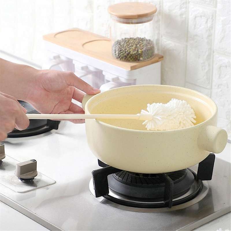 Sponge Brush Short Handle Cup Scrubber Cleaner Kitchen Cleaning Tool Bottle