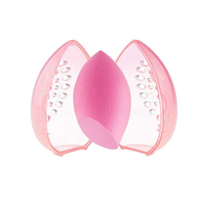Sponge Storage Box Makeup Powder Puff Empty Egg Shaped Transparent Powder Puff Makeup Storage Box