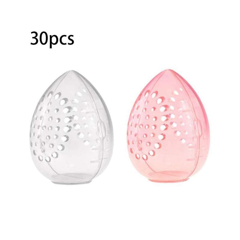 Sponge Storage Box Makeup Powder Puff Empty Egg Shaped Transparent Powder Puff Makeup Storage Box