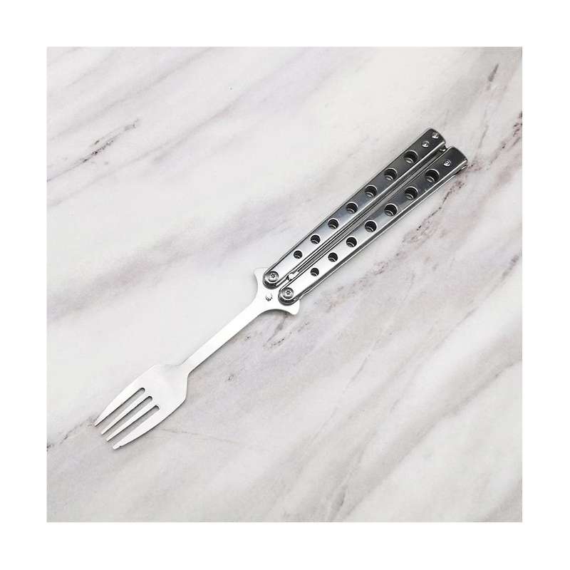 Spoon and Fork Set, Collapsible Stainless Steel Cutlery for Kitchen Bbq