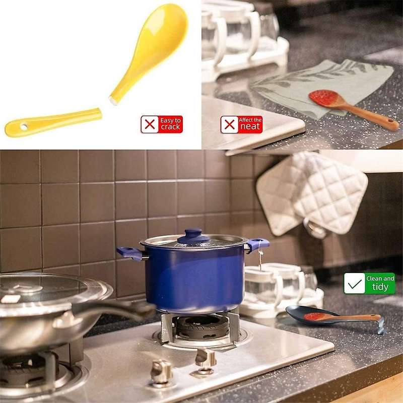 Spoon Rest for Kitchen Counter Cooking Utensil Rest Spoon Ladle Holder for Stove Top Rust Resistant