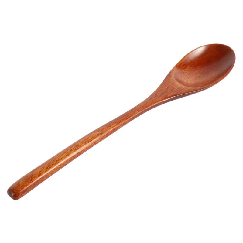 Spoons Wooden Soup Spoon 5 Pieces Eco Friendly Tableware Natural Ellipse Wooden Ladle Spoon Set Comp