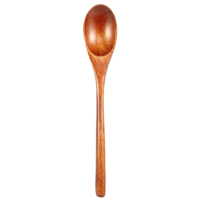 Spoons Wooden Soup Spoon 5 Pieces Eco Friendly Tableware Natural Ellipse Wooden Ladle Spoon Set Comp