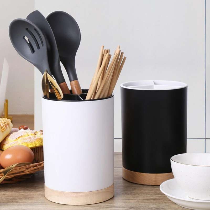 Spoon Fork Knief Chopstick Drain Box Tableware Storage Holder Three Compartments Cutlery Shelf Kitc