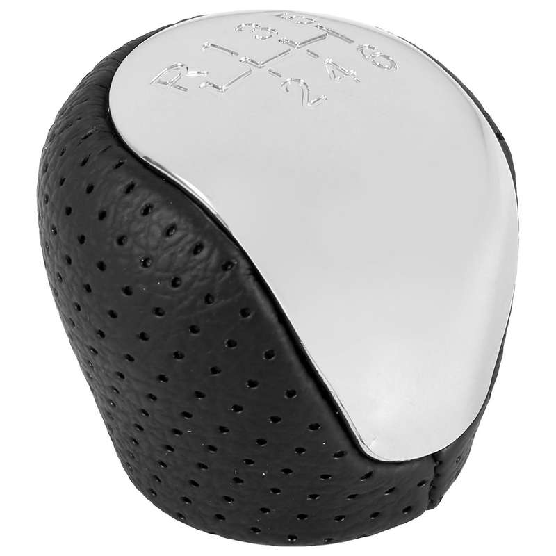 Sport Perforated Leather Gear Knob Chrome 6-speed for Hyundai Elantra I30 Ix35 Tucson