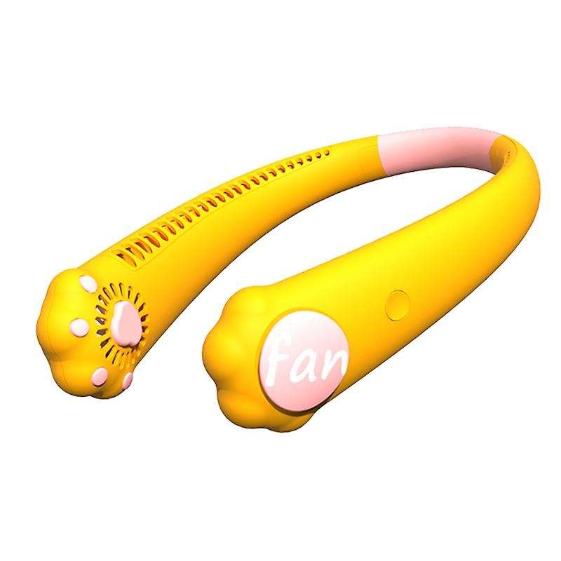 Sports Mini Neck Fan Leafless Fan 2000MAh Lasts 6H USB Charging Household Outdoor Lazy Portable Mute
