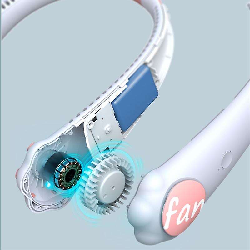 Sports Mini Neck Fan Leafless Fan 2000MAh Lasts 6H USB Charging Household Outdoor Lazy Portable Mute