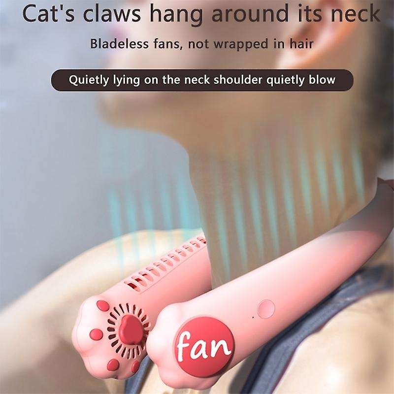 Sports Mini Neck Fan Leafless Fan 2000MAh Lasts 6H USB Charging Household Outdoor Lazy Portable Mute