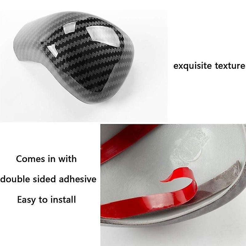 Sport Style Carbon Fiber Print Auto Gear Shift Knob Cover Trim for Toyota Camry 2018-2020 Avalon Co