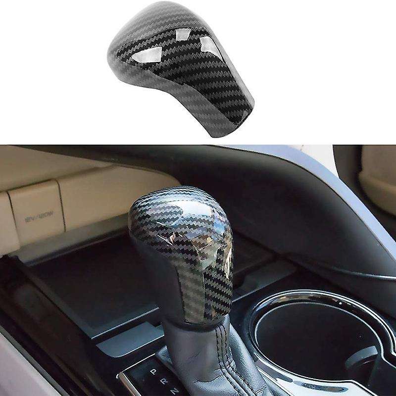 Sport Style Carbon Fiber Print Auto Gear Shift Knob Cover Trim for Toyota Camry 2018-2020 Avalon Co