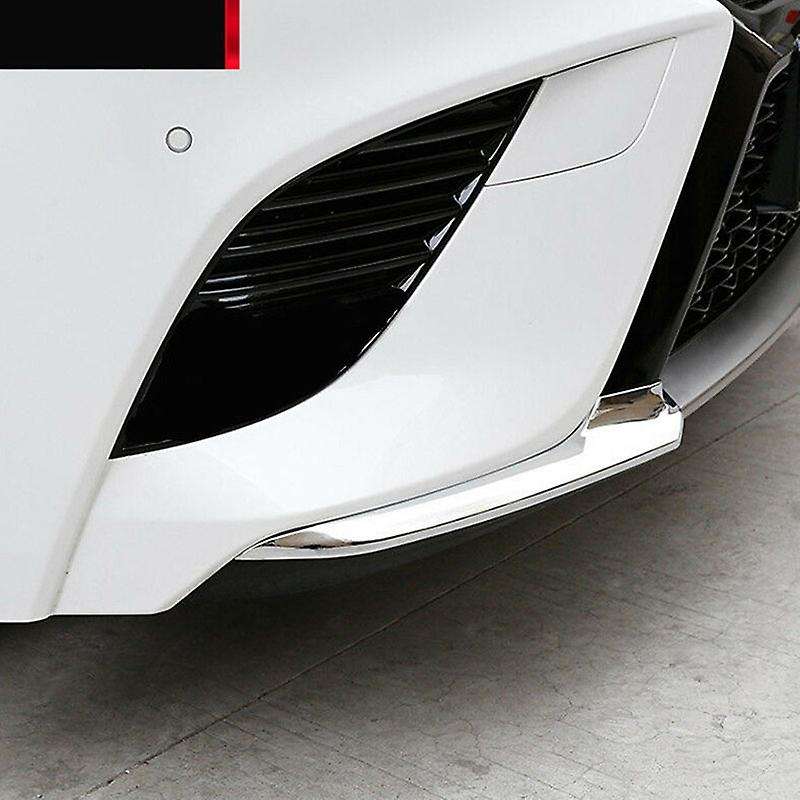 Sport Style Chrome Front Bumper Corner Moulding Cover Anti-Collision Trim for 2018 2019 2020