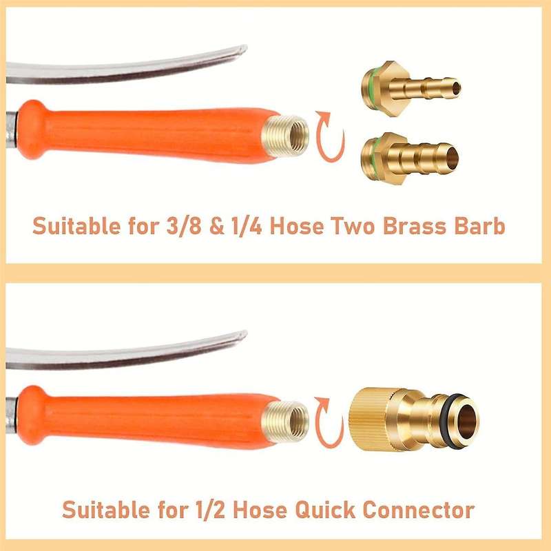 Sprayer Wand, Suitable for 1/2 Hose Quick Connector,1/4in&3/8in Brass Barb Sprayer Wand Replacement