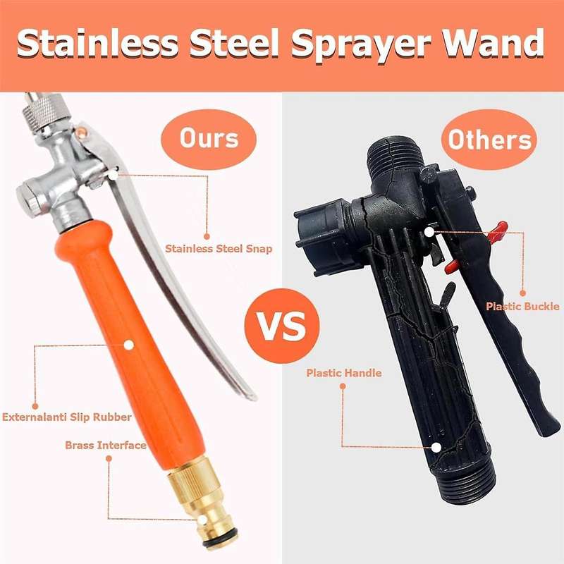 Sprayer Wand, Suitable for 1/2 Hose Quick Connector,1/4in&3/8in Brass Barb Sprayer Wand Replacement