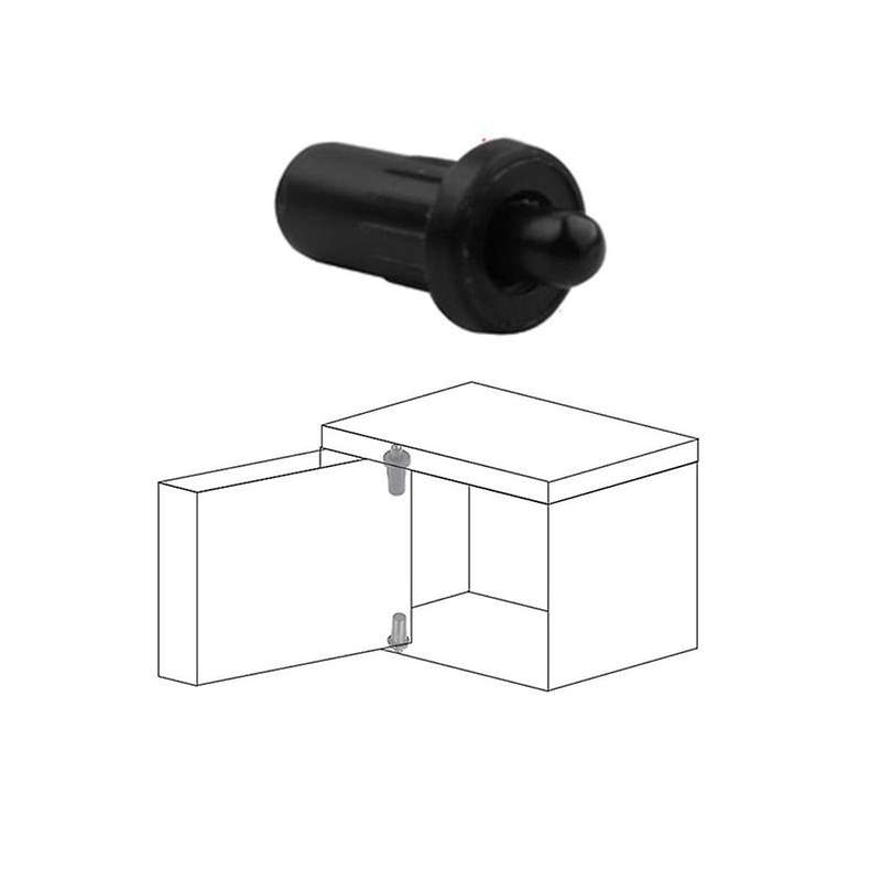 Spring Center Shaft Connector Door Pin Partition Pin Black Plastic Iron Core Telescopic Upper and Lo