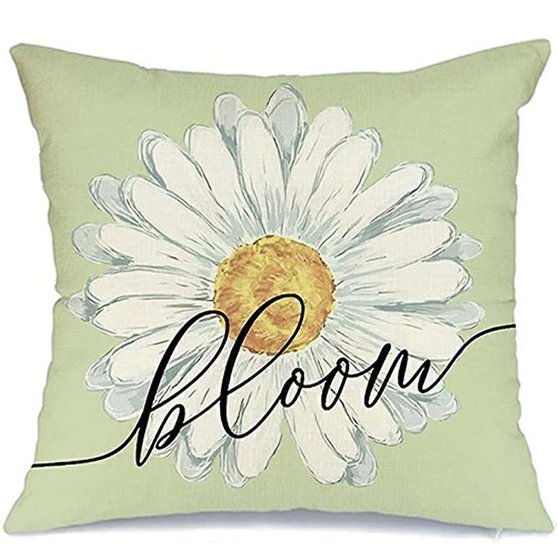 Spring Pillow Covers 18X18 Set of 4 Farmhouse Spring Decor Pillows Decorative Throw Pillows Spring D