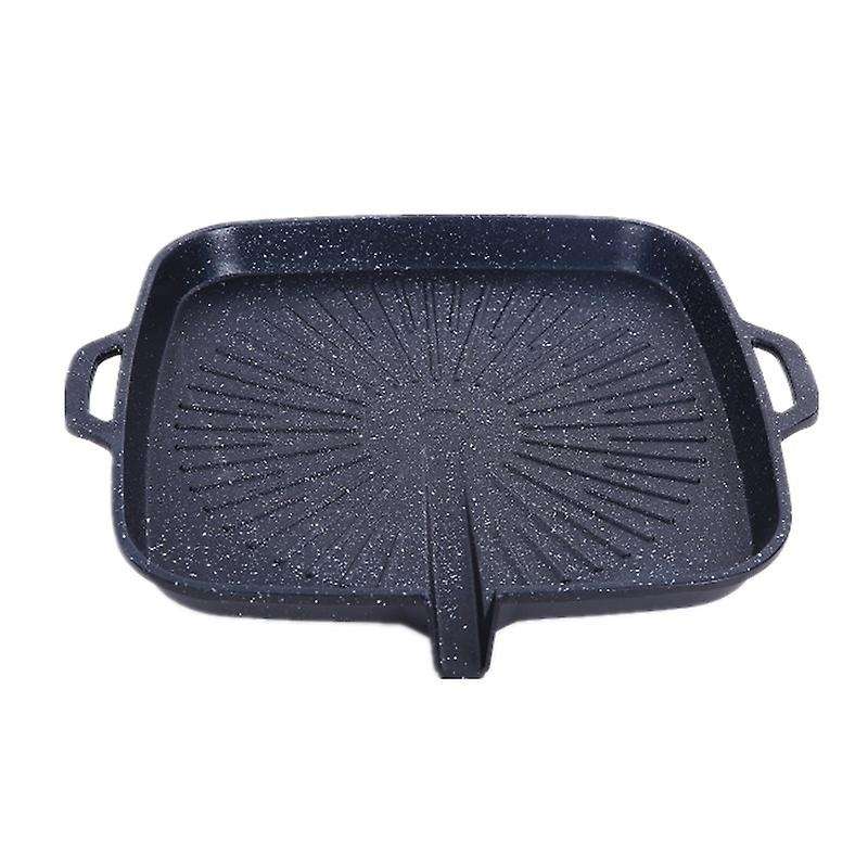 Square Barbecue Plate Korean Barbecue Dish Stone Coating Household Wild Portable Barbecue Dish Bakin