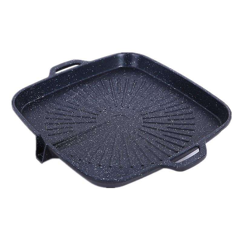 Square Barbecue Plate Korean Barbecue Dish Stone Coating Household Wild Portable Barbecue Dish Bakin