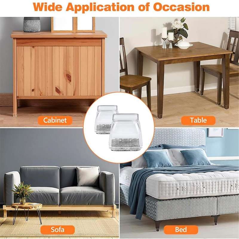 Square Chair Leg Floor Protector, Hardwood Floor Furniture Pad, Chair Leg Furniture Slider, Chair Fl