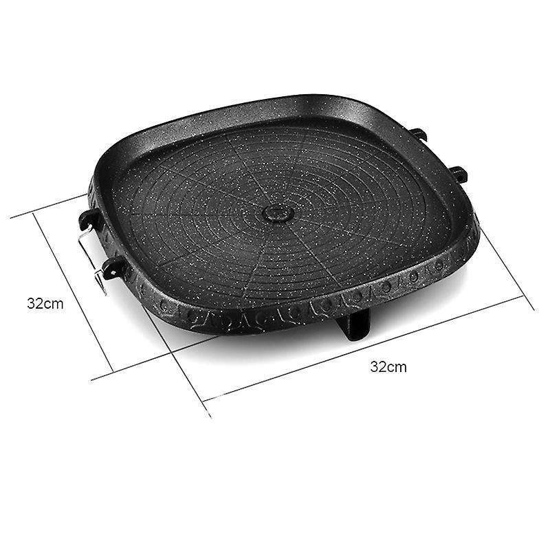 Square Nonstick Korean Grill Pan Barbecue Portable Hot Plate Stone Coating Household Outdoor Baking