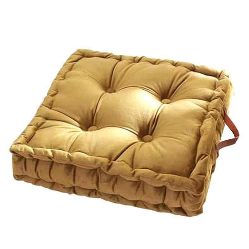 Square Seat Cushion Thick Dutch Fleece Floor Pillow Cushion with Carrying Handle Meditation Cushion