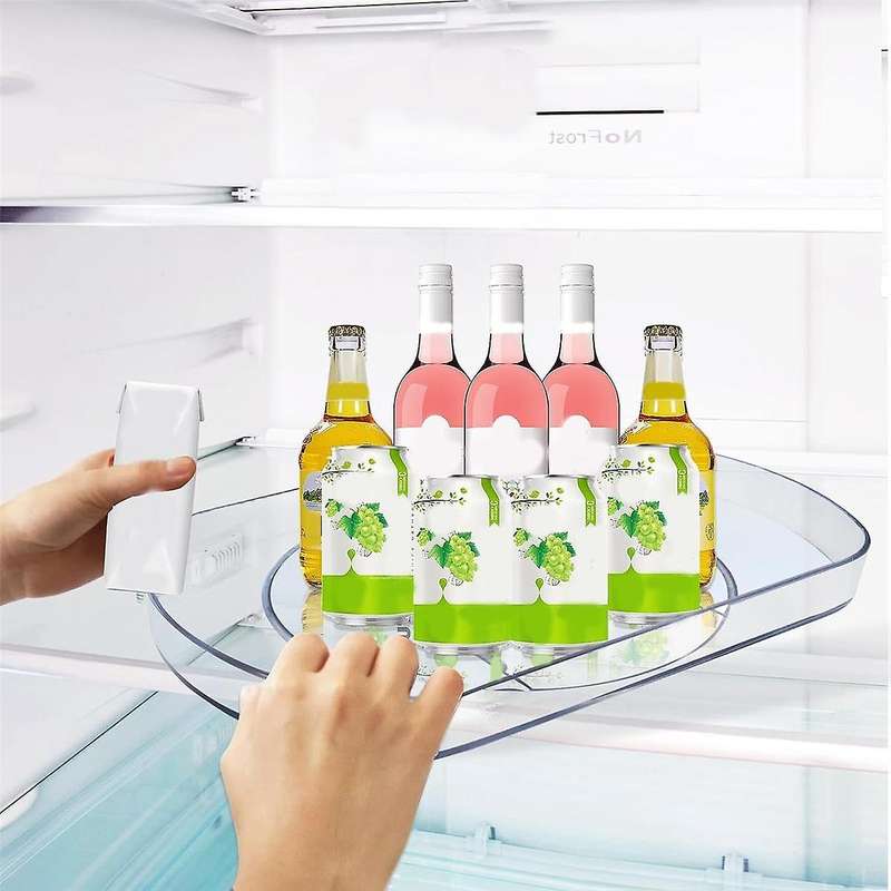 Square Lazy for Refrigerator, Lazy Cabinet Organizer, Rotating Turntable Organization and Storage Co