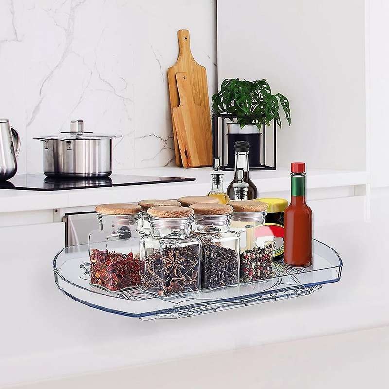 Square Lazy for Refrigerator, Lazy Cabinet Organizer, Rotating Turntable Organization and Storage Co