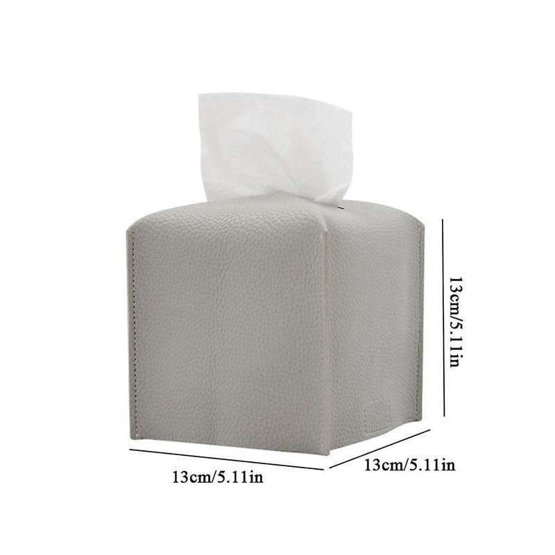 Square Pu Leather Tissue Holder Retro Tissue Box Bedroom Decor Living Room Home Decor