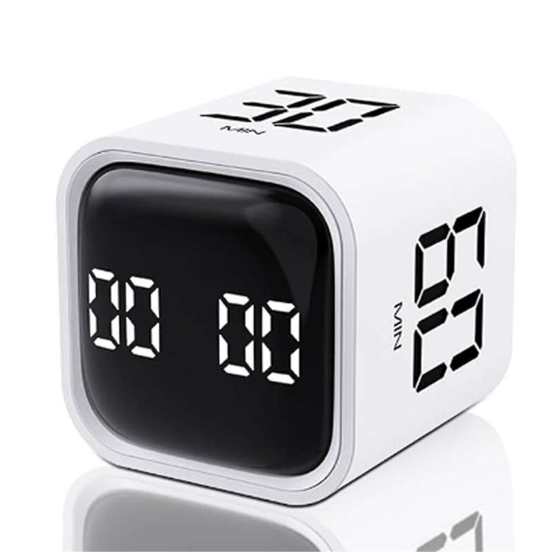 Square Timer,Rotation Timer,5/10/30/60 Minutes and Custom Countdown,Productivity Timer,for Tasks,Wor
