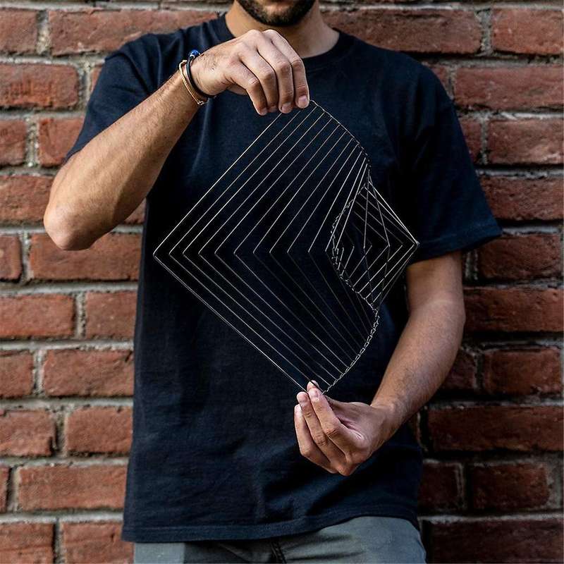Square Wave The Mesmerizing Kinetic Wind Spinner Magical Calming Art Piece