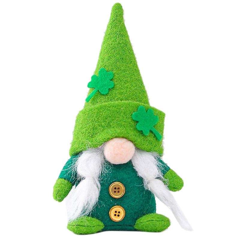 St. 's Day Green Hat Doll Doll Irish Festival Faceless Elderly Green Leaf Festival Decoration Women