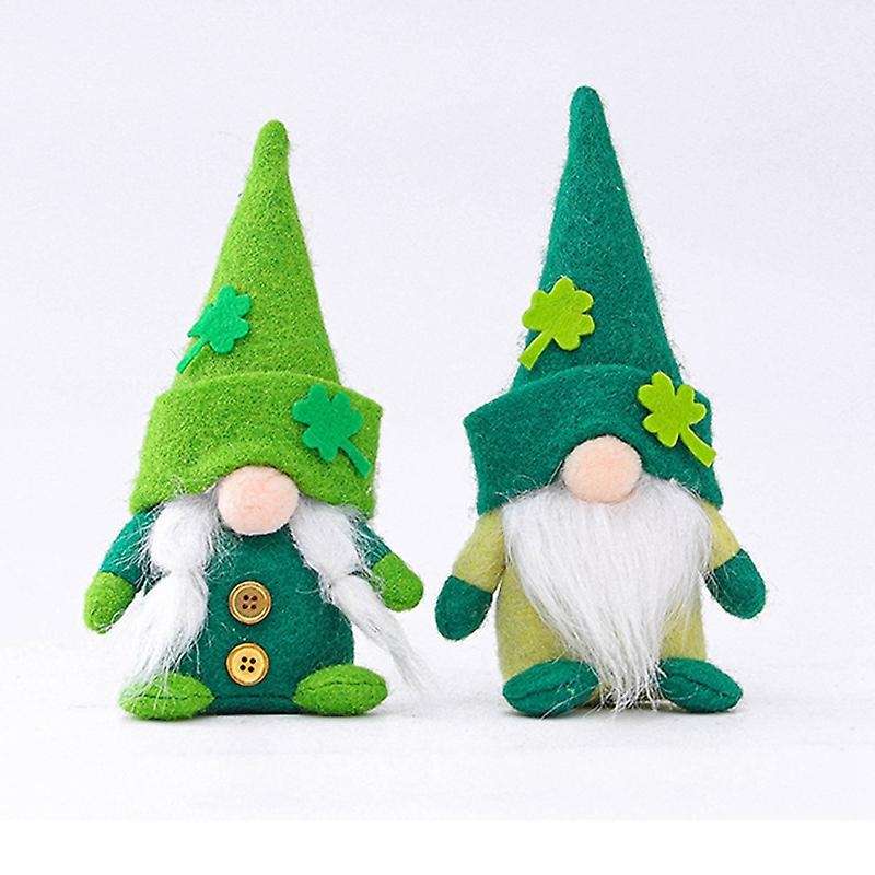 St. 's Day Green Hat Doll Doll Irish Festival Faceless Elderly Green Leaf Festival Decoration Women