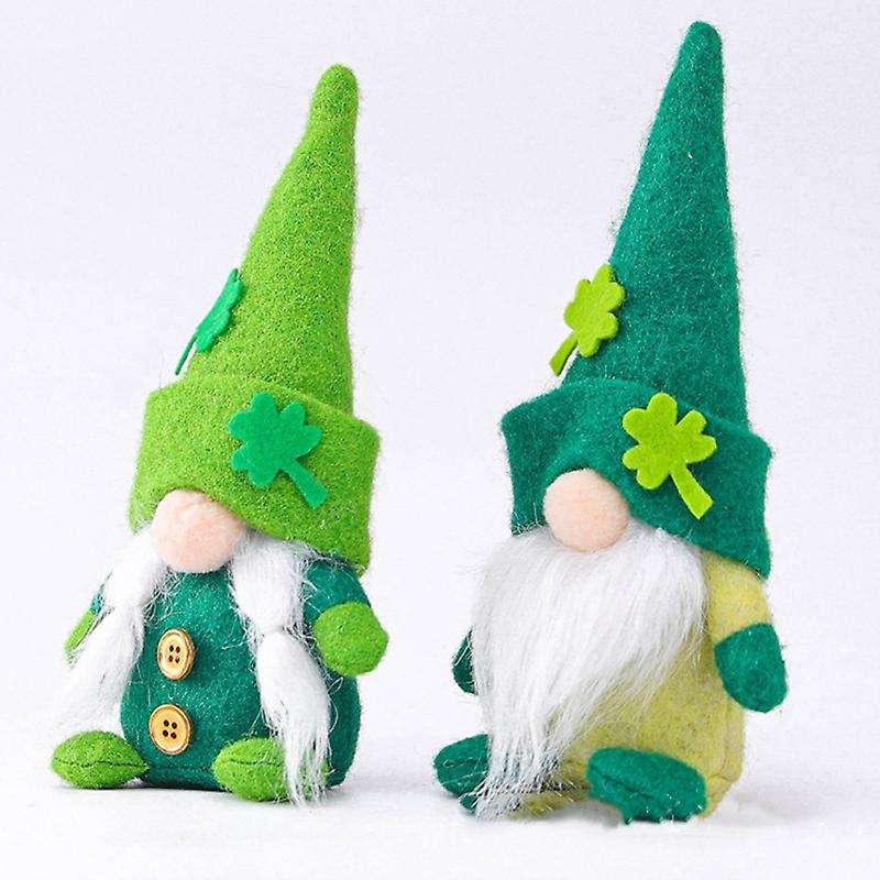 St. 's Day Green Hat Doll Doll Irish Festival Faceless Elderly Green Leaf Festival Decoration Women