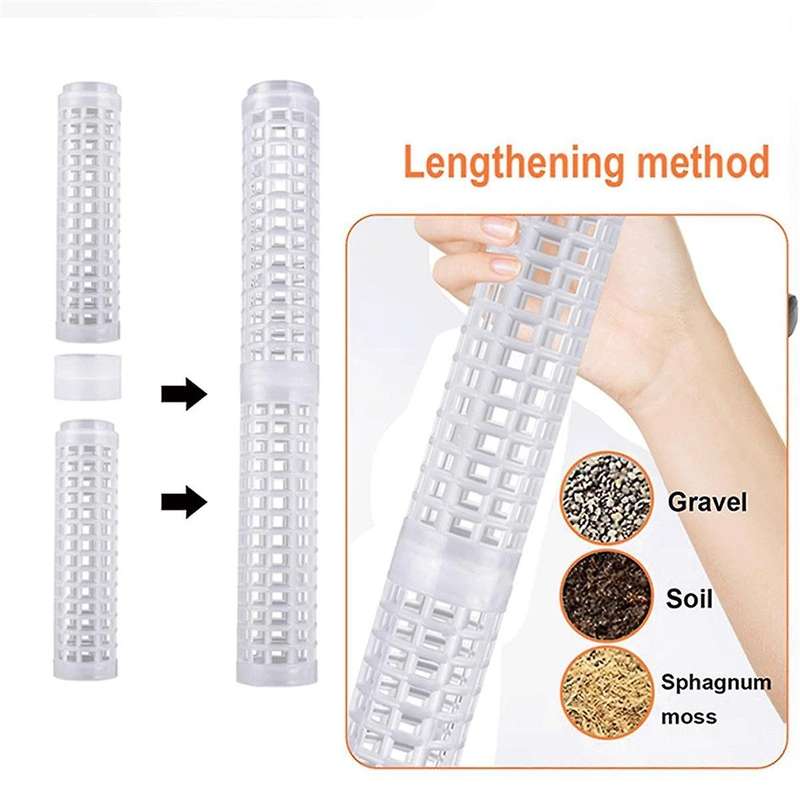 Stackable Transparent Plastic Moss Pole for Plants Monstera , Indoor Plant Accessories Support Stake