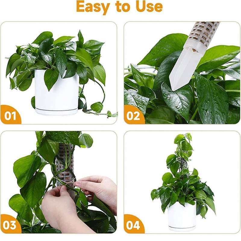 Stackable Transparent Plastic Moss Pole for Plants Monstera , Indoor Plant Accessories Support Stake