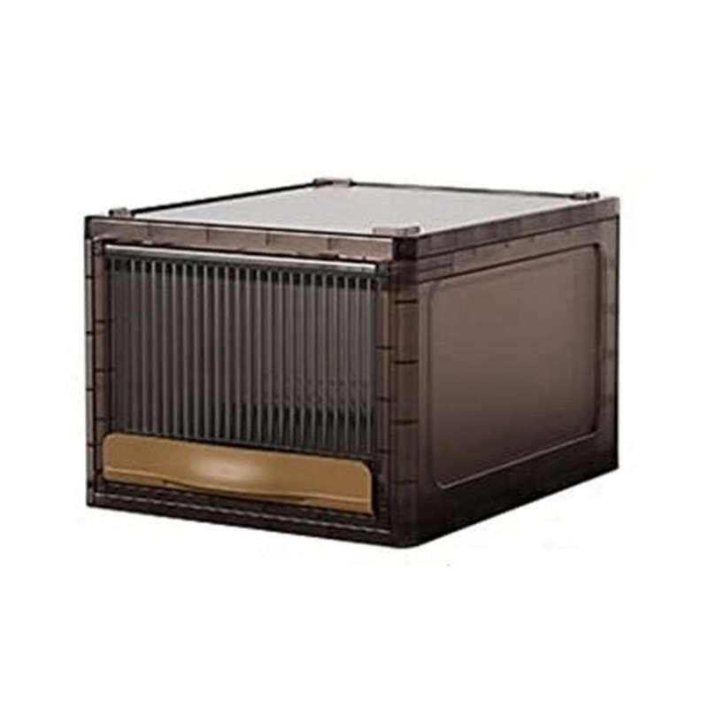 Stackable Storage Bins with Drawers Lids,plastic White Closet Organizers and Storage,clear Flip Door