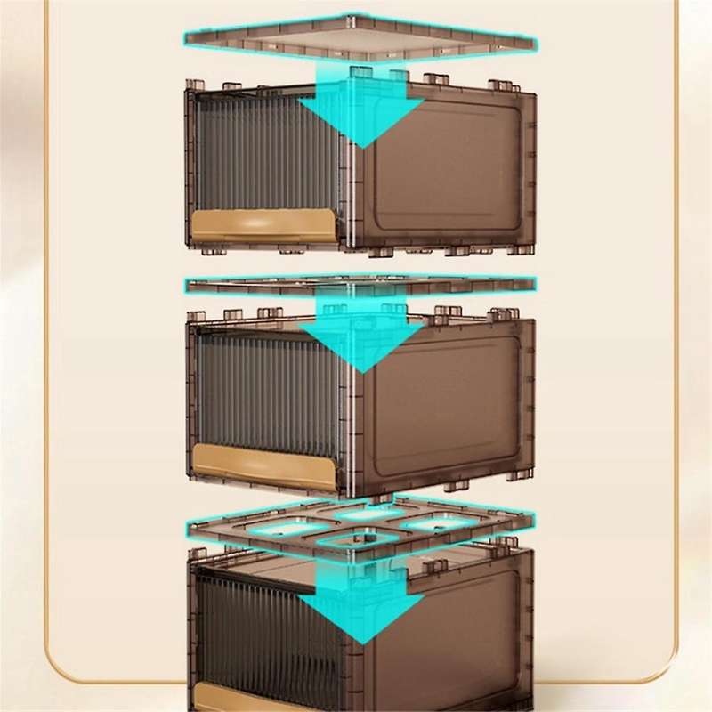 Stackable Storage Bins with Drawers Lids,plastic White Closet Organizers and Storage,clear Flip Door