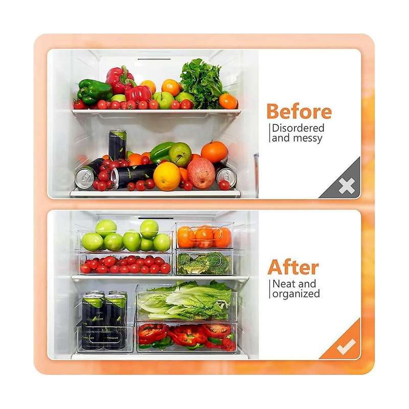 Stackable Fridge Organiser 6, Kitchen Organiser Drawer & Organiser Fridge Organiser
