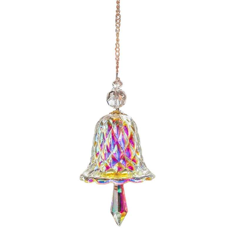 Stained Glass Window Hanging Crystal Bell Chimes Crystal Decor Room Decor Aesthetic Cute Room Decor