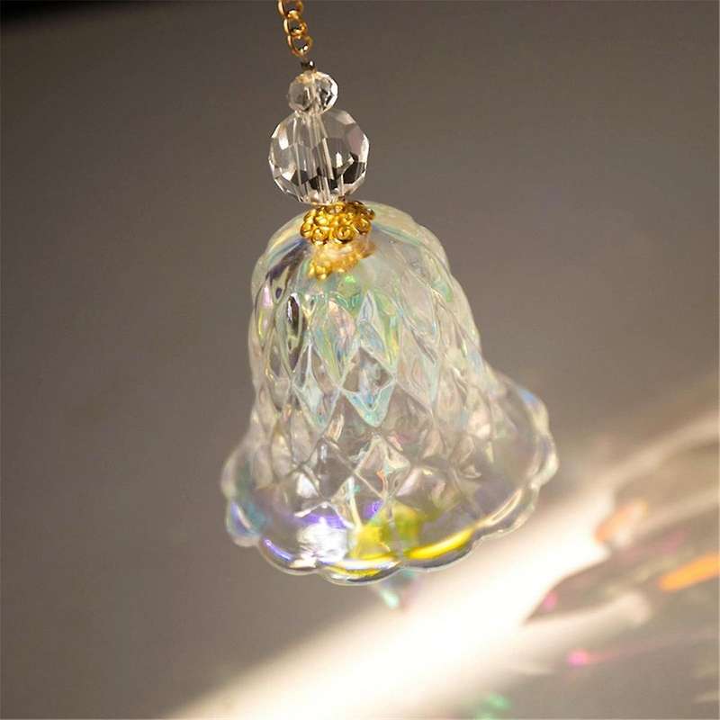 Stained Glass Window Hanging Crystal Bell Chimes Crystal Decor Room Decor Aesthetic Cute Room Decor